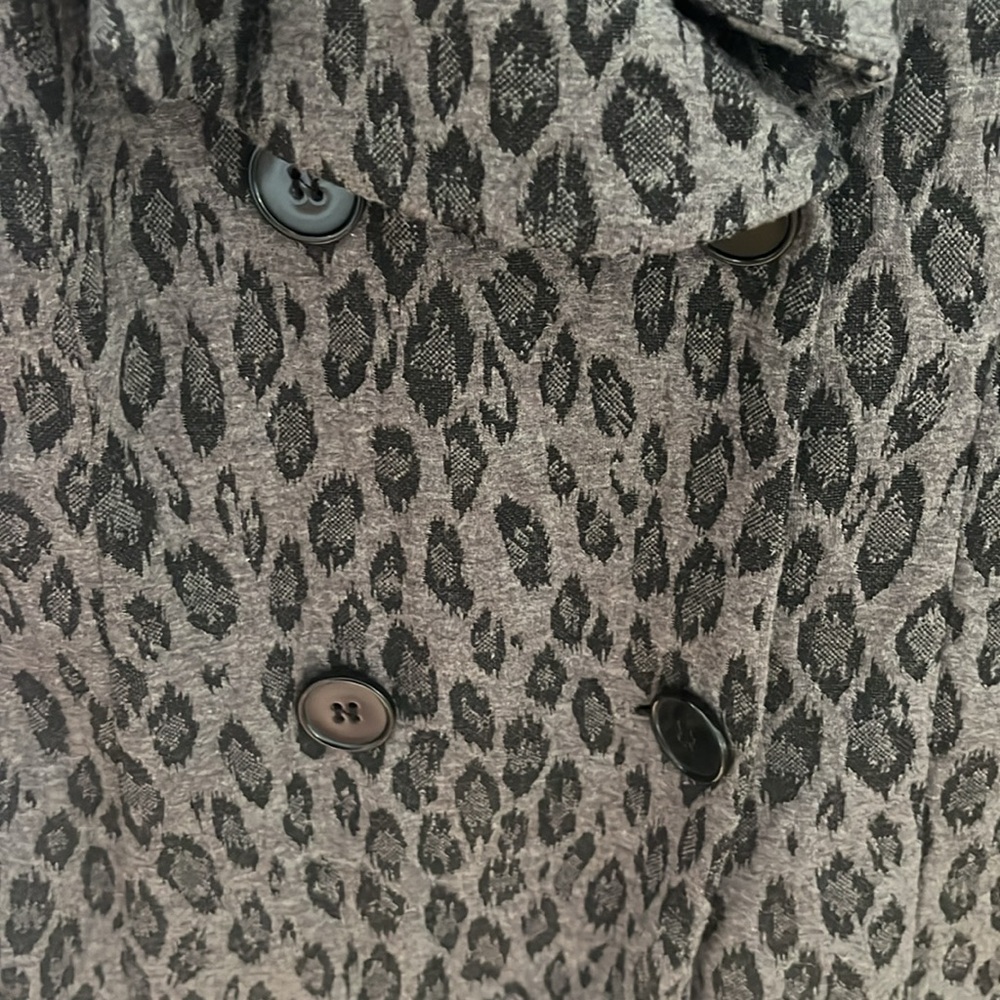 Marisa Christina Coat Grey and Black Leopard print